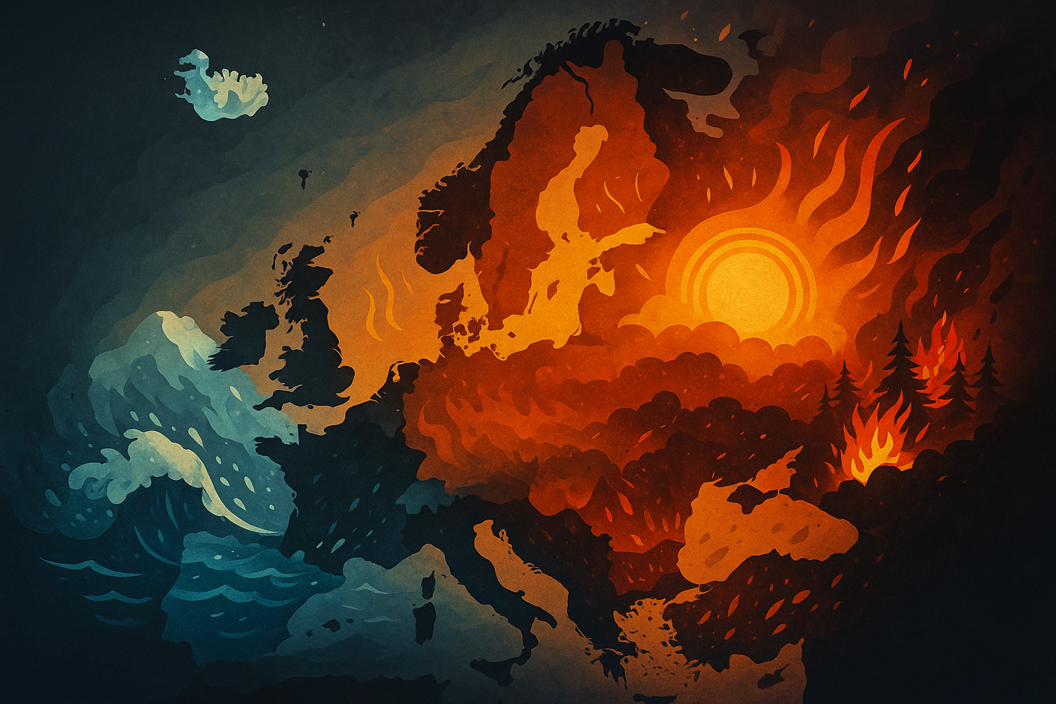 Dramatische Klimasituation Europa und Arktis